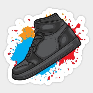 AJ 1 High Triple Black Sneaker Sticker